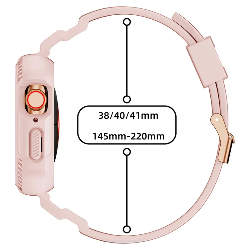 Apple Watch Series 41mm - 40mm - 38mm Universal Watch Band Scratch Resistant Strap with Case