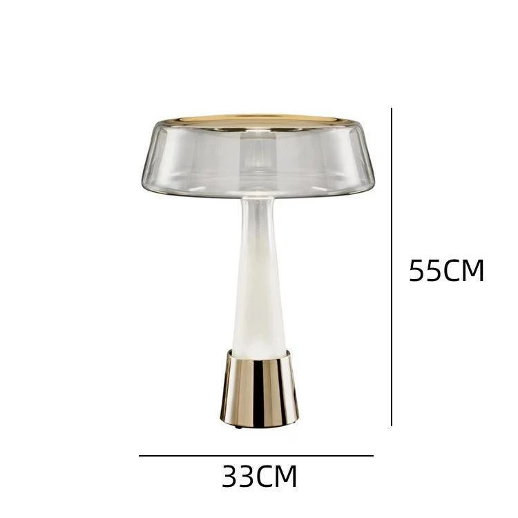 Stylische Glas Tischlampe mit integrierter LED-Beleuchtung