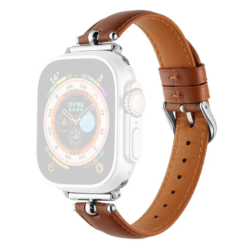 Apple Watch Series 49mm - 45mm - 44mm - 42mm Universal Watch Straps - Black / Gold Buckle Buckle