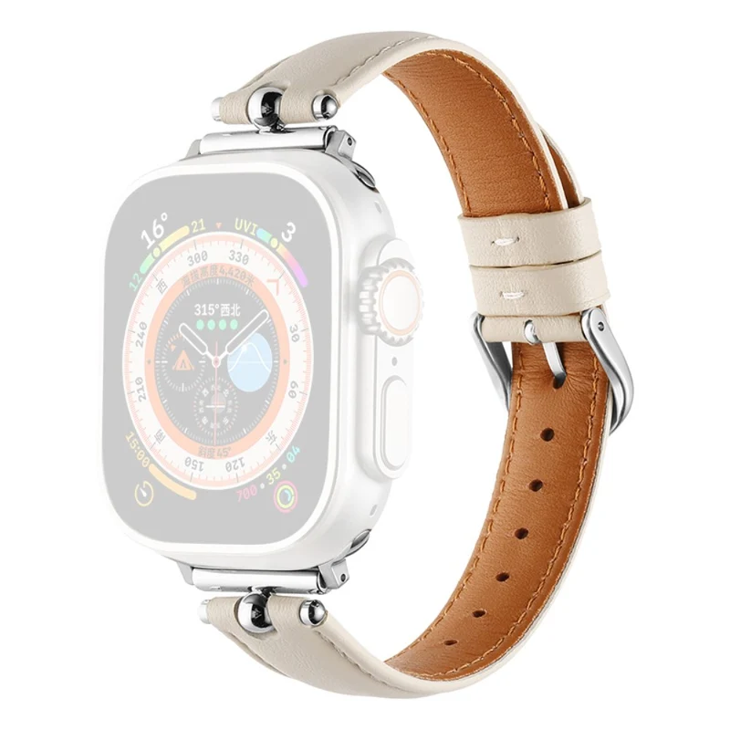 Apple Watch Series 49mm - 45mm - 44mm - 42mm Universal Watch Straps - Black / Gold Buckle Buckle