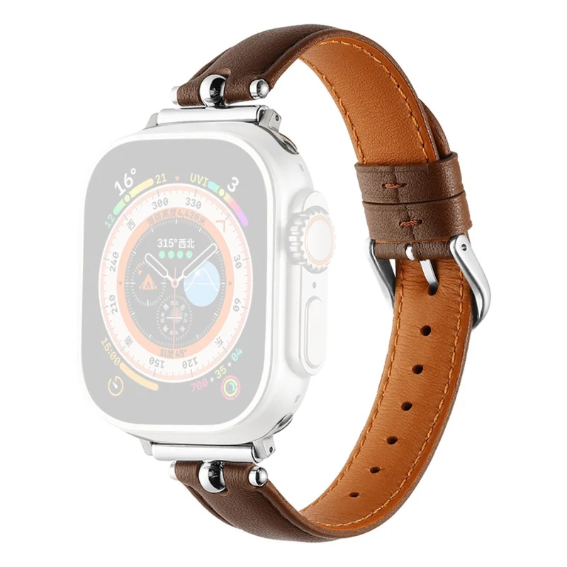 Apple Watch Series 49mm - 45mm - 44mm - 42mm Universal Watch Straps - Black / Gold Buckle Buckle