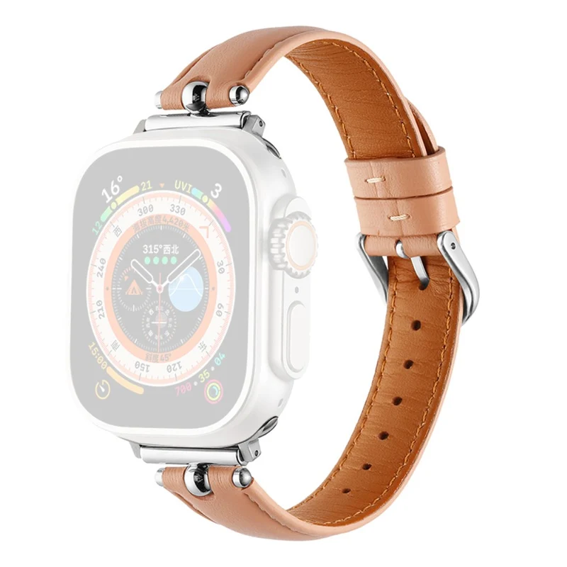 Apple Watch Series 49mm - 45mm - 44mm - 42mm Universal Watch Straps - Black / Gold Buckle Buckle