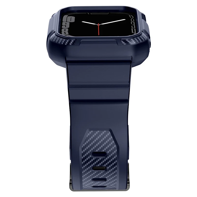 Apple Watch Series 49mm - 45mm - 44mm - 42mm Universal Scratch Resistant Band with Watch Case - Dark Grey