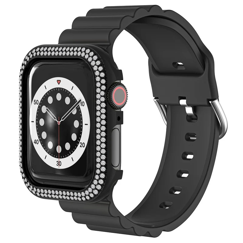 Apple Watch Series 4 / 5 / 6 / SE / SE (2022) / SE (2023) 44mm Rhinestone Decor Zinc Alloy Watch Case