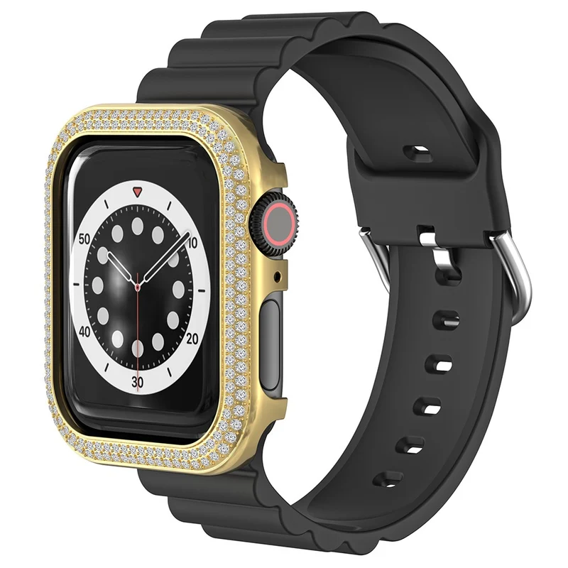Apple Watch Series 4 / 5 / 6 / SE / SE (2022) / SE (2023) 44mm Rhinestone Decor Zinc Alloy Watch Case