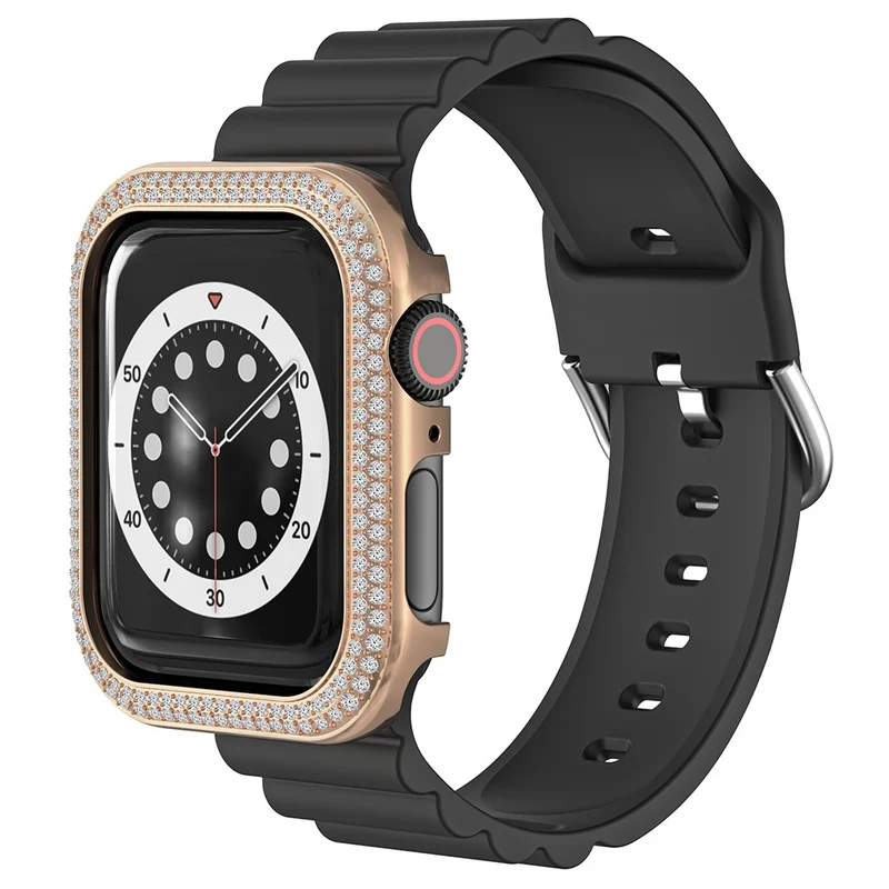 Apple Watch Series 4 / 5 / 6 / SE / SE (2022) / SE (2023) 44mm Rhinestone Decor Zinc Alloy Watch Case