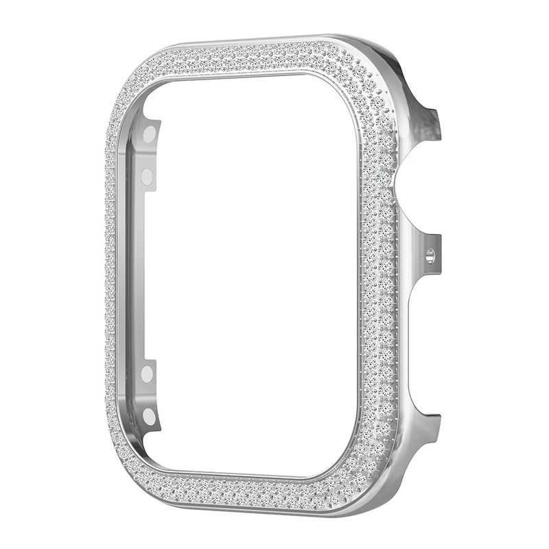 Apple Watch Series 4 / 5 / 6 / SE / SE (2022) / SE (2023) 44mm Rhinestone Decor Zinc Alloy Watch Case