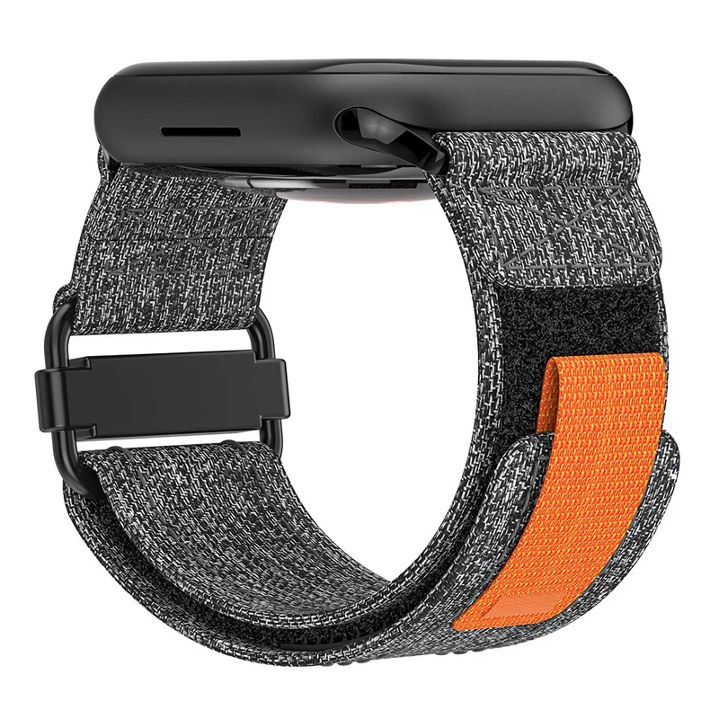Apple Watch 41mm / 40mm / 38mm Canvas Loop Watch Strap - Black / Grey