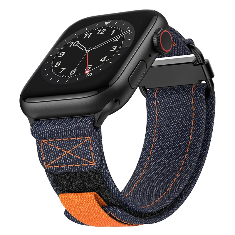 Apple Watch 41mm / 40mm / 38mm Canvas Loop Watch Strap - Black / Grey