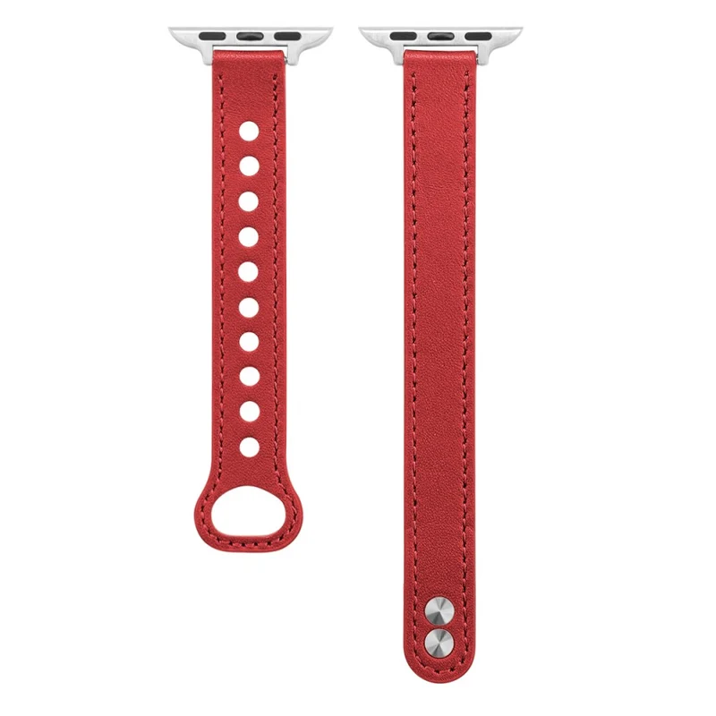 Apple Watch Series 41mm / 40mm / 38mm Watch Strap Genuine Cow Leather Band - Tan