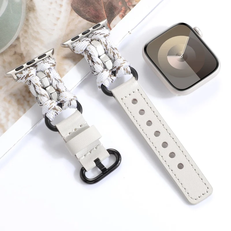 Apple Watch Series 41mm / 40mm / 38mm Nuts Decor Braided Band Watch Strap