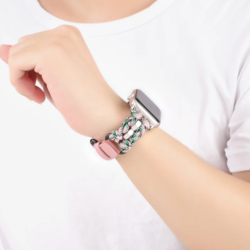Apple Watch Series 41mm / 40mm / 38mm Nuts Decor Braided Band Watch Strap