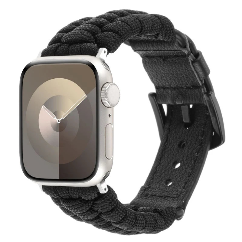 Apple Watch Series 41mm / 40mm / 38mm Braided Rope and Genuine Cow Leather Strap
