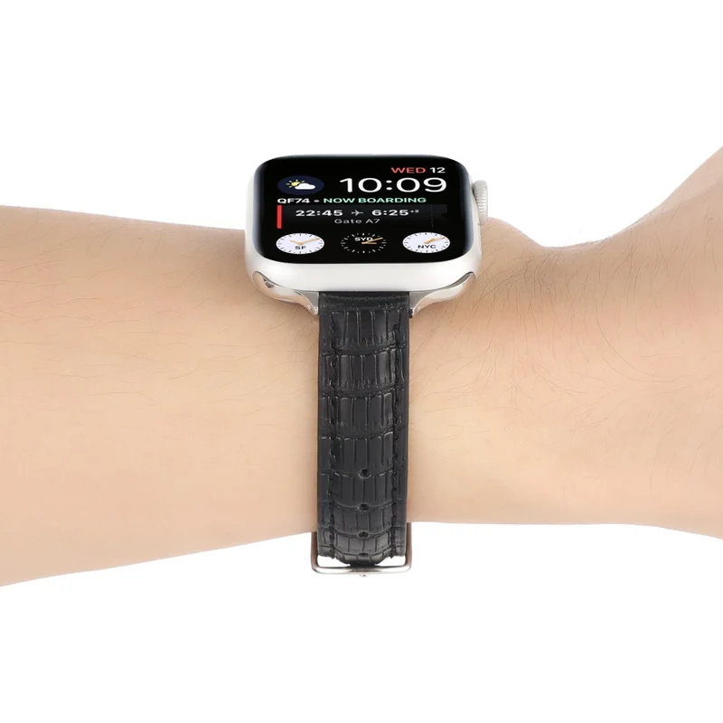 Crocodile Texture Leather Strap Apple Watch Series 41mm / 40mm / 38mm Wrist Band