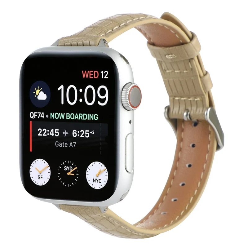 Crocodile Texture Leather Strap Apple Watch Series 41mm / 40mm / 38mm Wrist Band