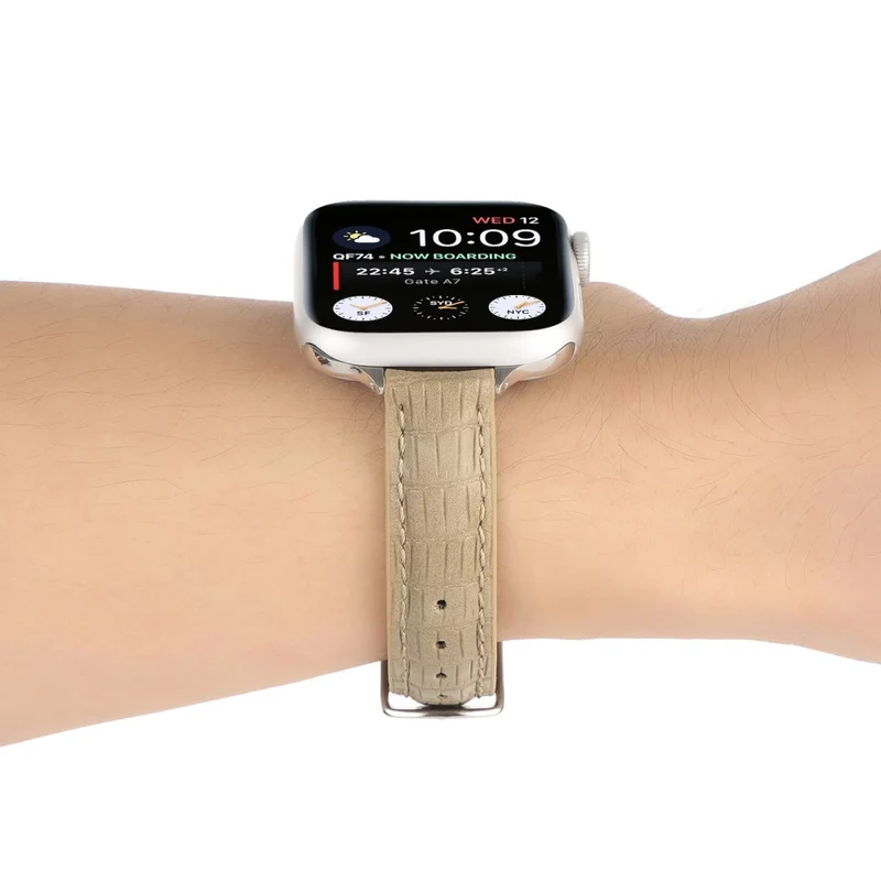 Crocodile Texture Leather Strap Apple Watch Series 41mm / 40mm / 38mm Wrist Band