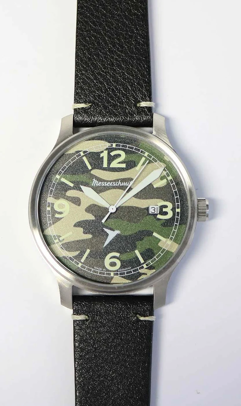 Messerschmitt Flieger ME-42-ALU-L Herrenuhr • Made in Germany • Historisches Design
