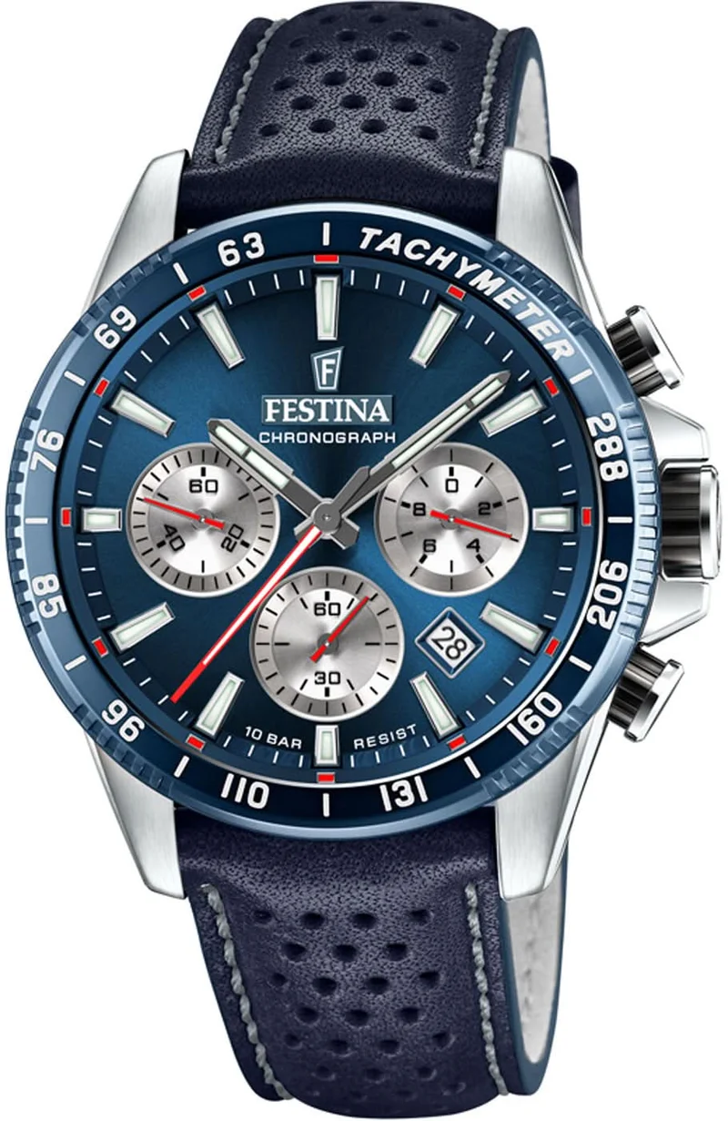Festina Timeless Chronograph F20561/2 Herrenuhr • Sportliches Design • 10 ATM Wasserdicht