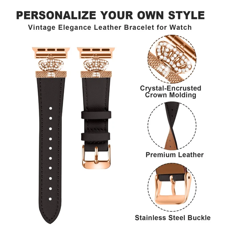 Genuine Cow Leather Strap Apple Watch Series 41mm / 40mm / 38mm