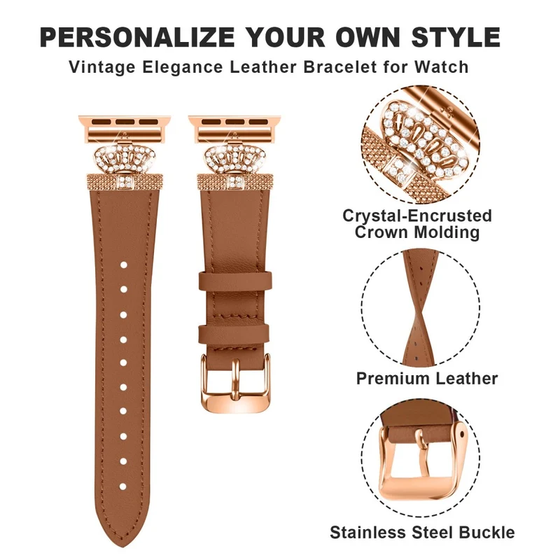 Genuine Cow Leather Strap Apple Watch Series 41mm / 40mm / 38mm