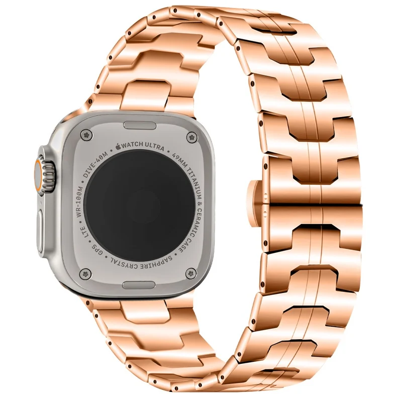 Stainless Steel Band Apple Watch Series 41mm / 40mm / 38mm Replacement Strap - Silver+Gold