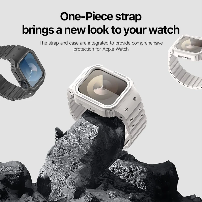 DUX DUCIS OA Series Apple Watch 45mm 44mm 42mm Watch Strap with Case