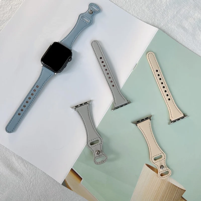 Apple Watch Series 41mm / 40mm / 38mm Gourd Design Leather Watch Band
