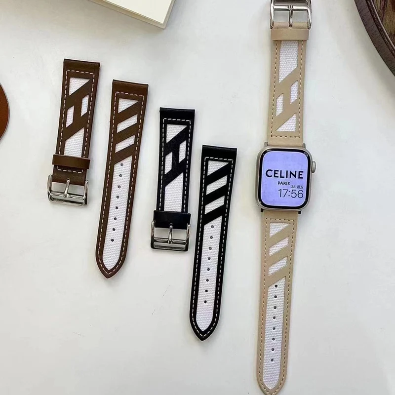 Apple Watch Series 41mm / 40mm / 38mm Oblique Leather Watch Bands