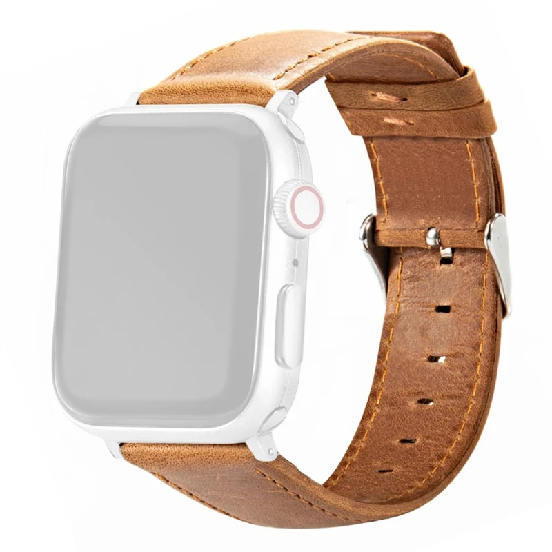 Apple Watch Series 41mm / 40mm / 38mm Watch Band Crazy Horse Texture - Tan