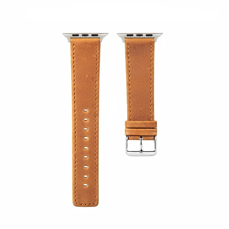 Apple Watch Series 41mm / 40mm / 38mm Watch Band Crazy Horse Texture - Tan