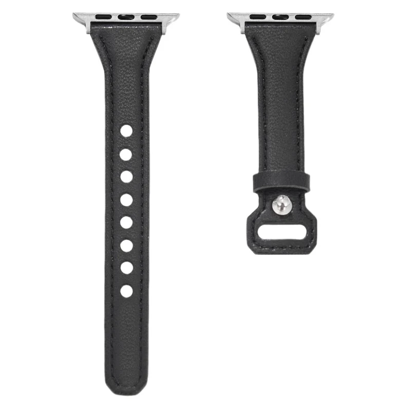 Apple Watch Series 41mm / 40mm / 38mm Leather Watch Wrist Strap - Apricot