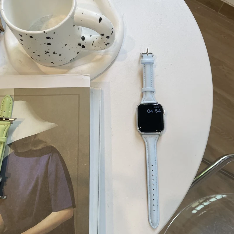 Apple Watch Series 41mm / 40mm / 38mm Watch Bands Slim Leather Strap