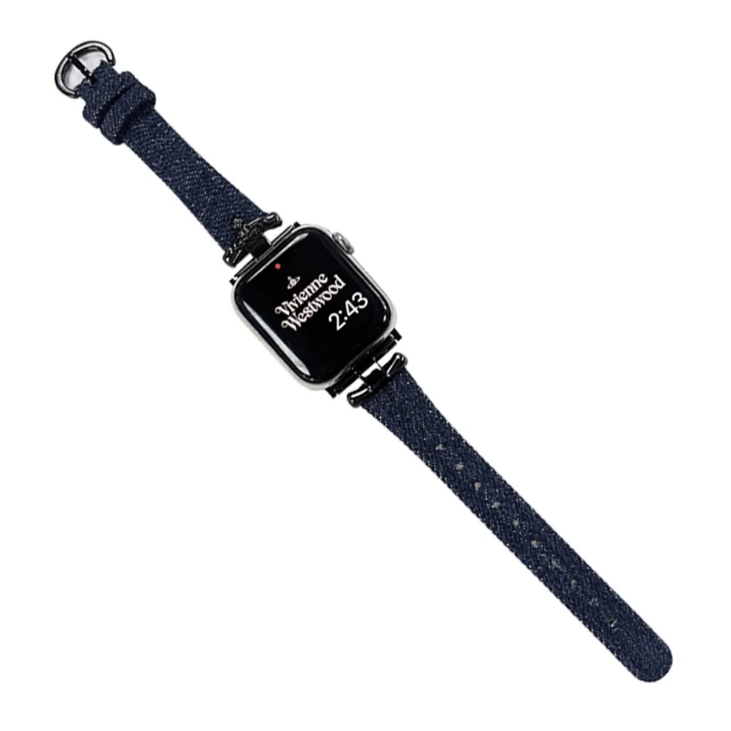 Apple Watch 41mm / 40mm / 38mm Denim Watch Band - Pink / Rose Gold Buckle