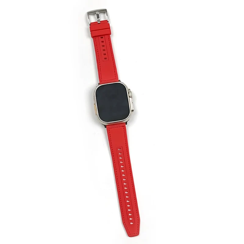 Apple Watch 41mm / 40mm / 38mm Watch Band Leather Coated Silicone Strap
