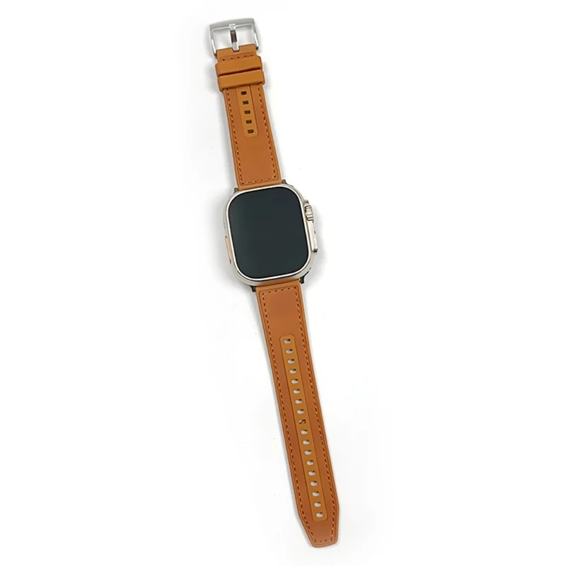 Apple Watch 41mm / 40mm / 38mm Watch Band Leather Coated Silicone Strap