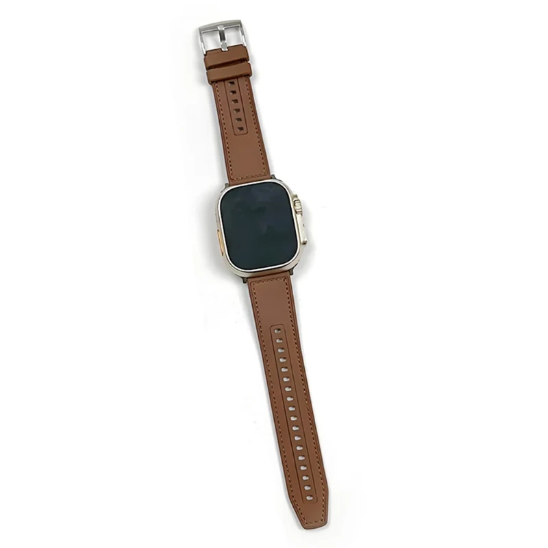 Apple Watch 41mm / 40mm / 38mm Watch Band Leather Coated Silicone Strap