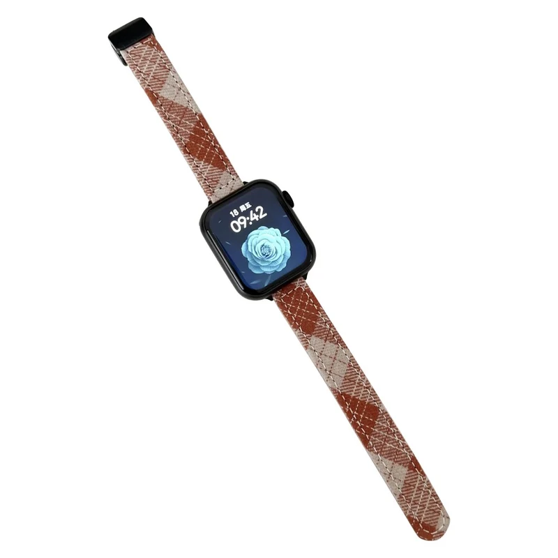 Apple Watch 41mm / 40mm / 38mm Smart Watchband Canvas Magnetic Strap - Tan