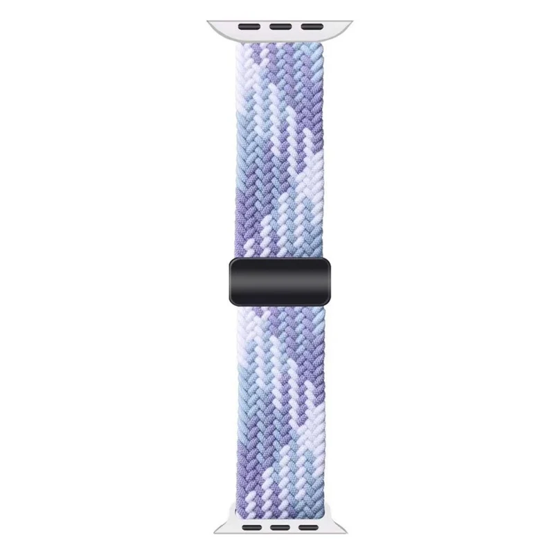 Apple Watch 41mm / 40mm / 38mm Magnetic Nylon Braided Wristband - Black+White
