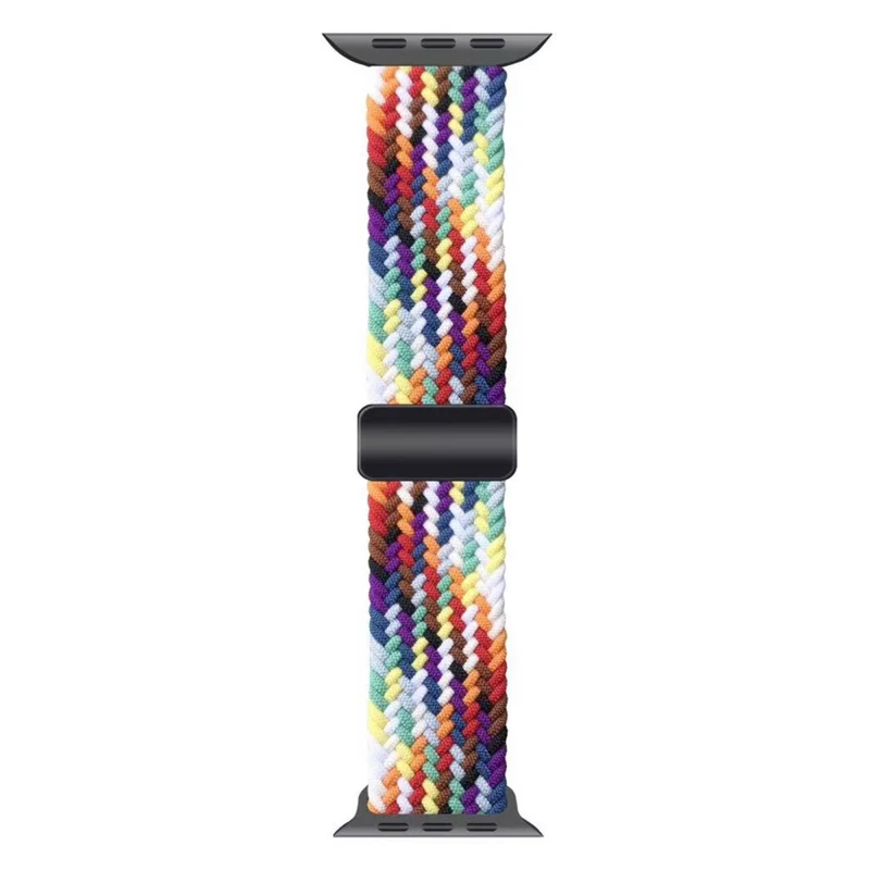 Apple Watch 41mm / 40mm / 38mm Magnetic Nylon Braided Wristband - Black+White