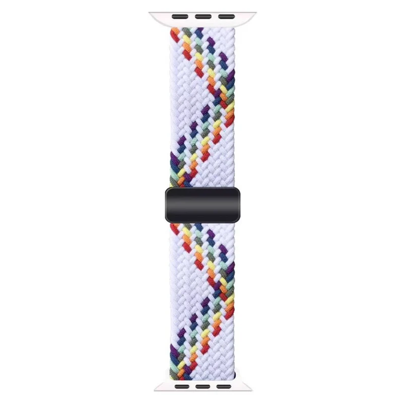 Apple Watch 41mm / 40mm / 38mm Magnetic Nylon Braided Wristband - Black+White