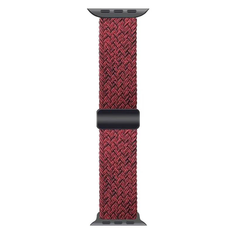 Apple Watch 41mm / 40mm / 38mm Magnetic Nylon Braided Wristband - Black+White