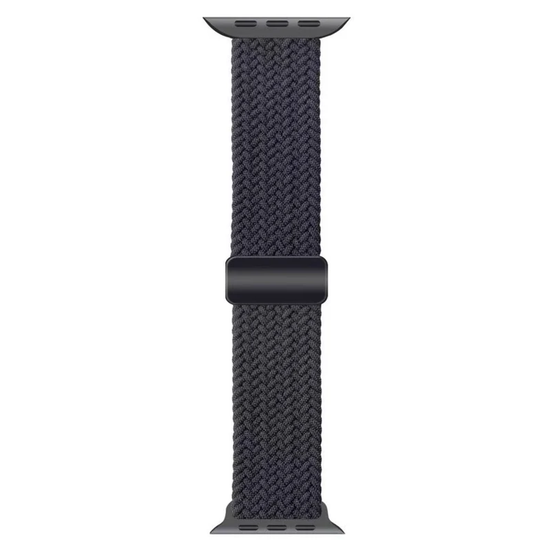 Apple Watch 41mm / 40mm / 38mm Magnetic Nylon Braided Wristband - Black+White
