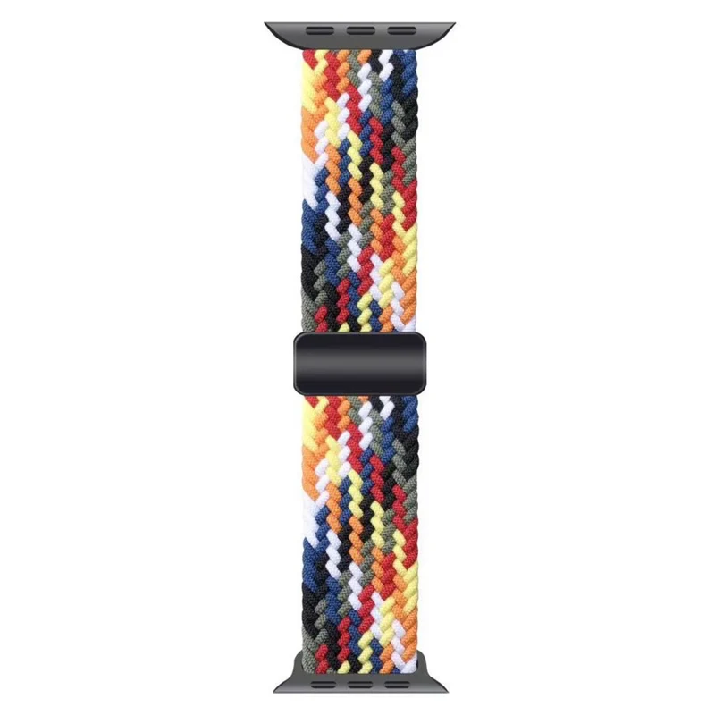 Apple Watch 41mm / 40mm / 38mm Magnetic Nylon Braided Wristband - Black+White
