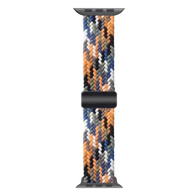 Apple Watch 41mm / 40mm / 38mm Magnetic Nylon Braided Wristband - Black+White