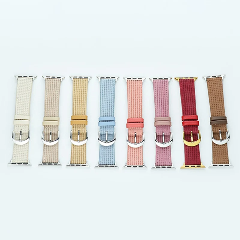Apple Watch 41mm / 40mm / 38mm Watch Strap Leather Watchband - Baby Blue