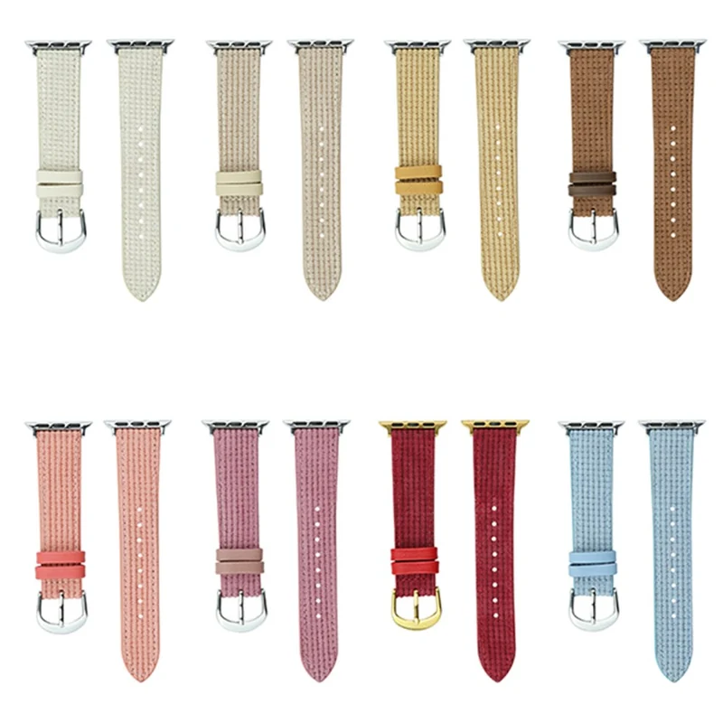 Apple Watch 41mm / 40mm / 38mm Watch Strap Leather Watchband - Baby Blue