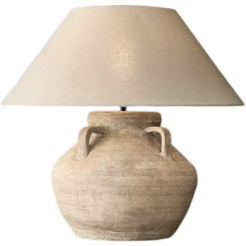 Rustikale Keramik Tischlampe