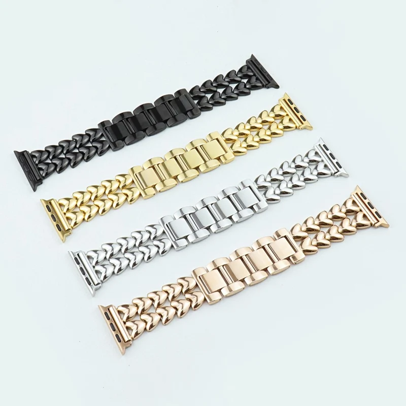 Apple Watch 41mm / 40mm / 38mm Double-row Heart Watch Band Bracelet