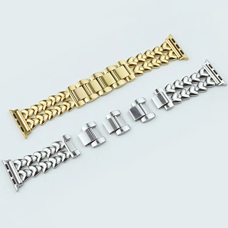 Apple Watch 41mm / 40mm / 38mm Double-row Heart Watch Band Bracelet