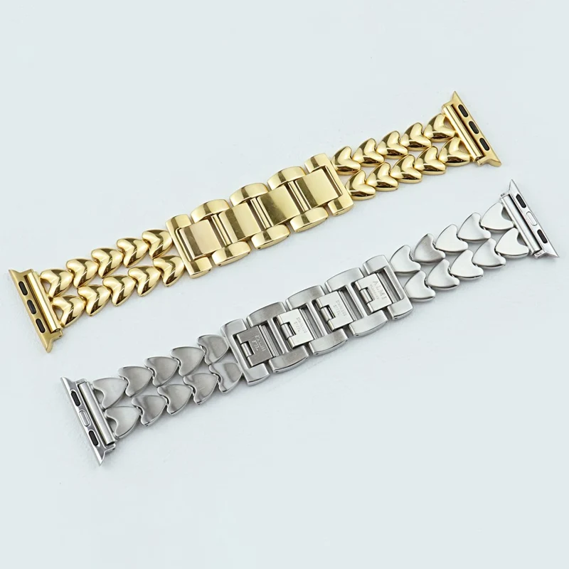 Apple Watch 41mm / 40mm / 38mm Double-row Heart Watch Band Bracelet